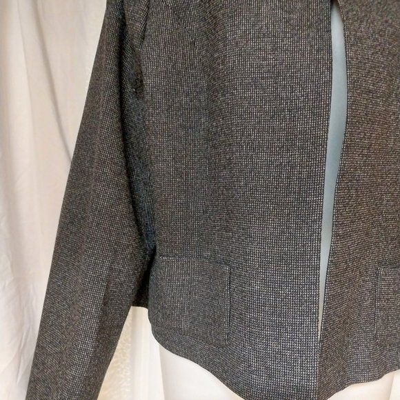 Pendleton Virgin Wool Gray Open Front Blazer Jacket size 16 EUC - Picture 3 of 6